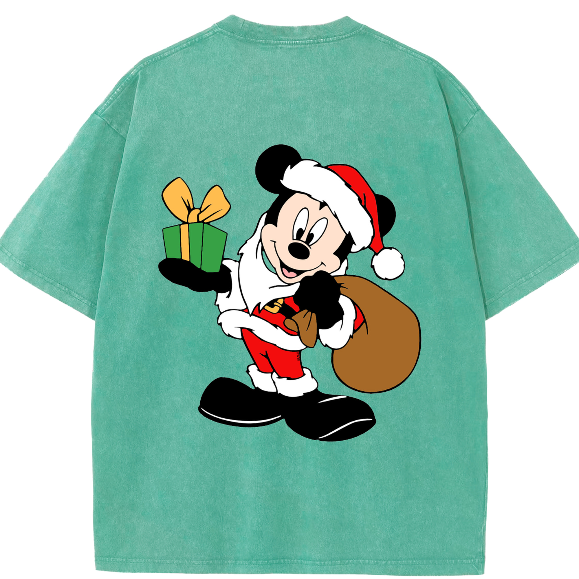 （画像用） ミッキーマウス Mickey Mouse 綿100% ヴィンテージ風 半袖Tシャツ（背面プリント）